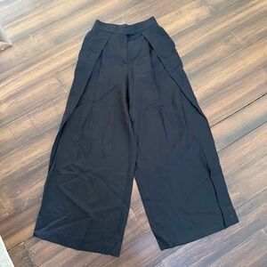 Mango Black Wide-Leg Pants